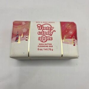 Bath and Body Works Winter Candy Apple Shea Butter Cleansing Bar Soap 5oz New